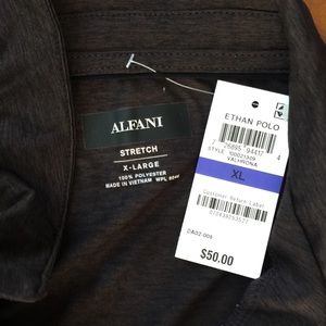 ALFANI NWT BLACK QUARTER ZIP POLO XL